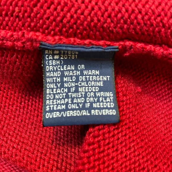 TOMMY HILFIGER CLASSIC MENS COTTON ACADEMIA SWEATER RED XL - Picture 10 of 10